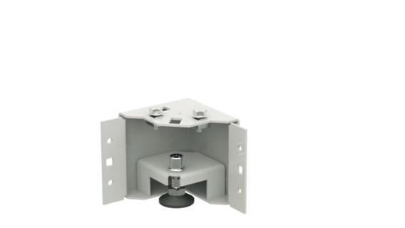 EFB 4 Plinth Corners for PRO, Levellable, H=100 mm, RAL9005