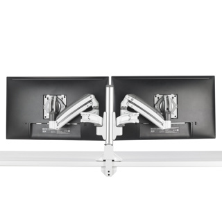 CHIEF Kontour™ Kx Low-profile Dual Monitor Arm, Column Desk Mount, White