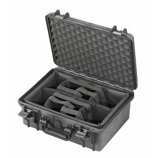 MAX CASES Model: Case MAX 380 H 160 Dimensions: 380 x 270 x 160 mm PADDED DIVIDERS Colour: Black