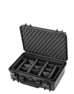 MAX CASES Model: Case MAX 430 Dimensions: 426 x 290 x 159 mm PADDED DIVIDERS Colour: Black