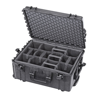 MAX CASES Model: Case MAX 540 H 245 Dimensions: 538 x 405 x 245 mm PADDED DIVIDERS Colour: Black