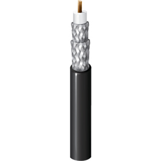 BELDEN Flexible RG6 (18AWG) 75 Ohm Coax (HD/SDI 1.0/4.6) PVC, Ø 7,0mm, Black