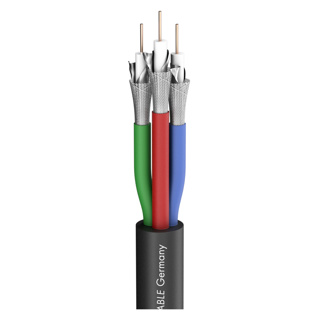 SOMMER CABLE multi video cable Transit 3 HD; 1 x 0,60/2,80; PVC Ø 11,20 mm; Black - 3 Coax