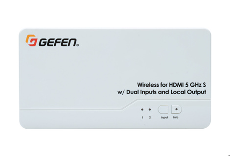 GEFEN Wireless for HDMI Extender Set 5GHz w/ Dual Inputs and Local Output - EU Version Sends high definition audio and video to any HDTV display up to 100 feet (30 meters)