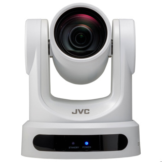 JVC PTZ camera 20x zoom, SRT, HD-SDI and HDMI output. White.