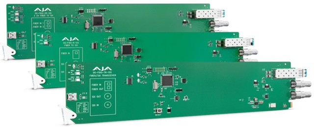 AJA OG-FIDO-R-12G-ST 1-Channel 12G-SDI/ST single mode ST fiber receiver, dashboard support