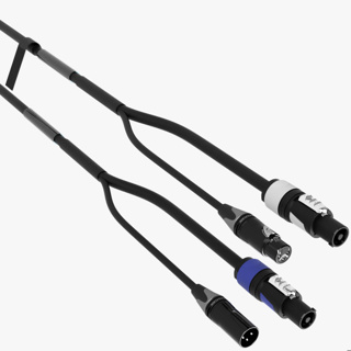 LIVEPOWER Hybrid Audio + Power Cable 3G1,5 Xlr3/Powercon 75 Meter on GT450RM