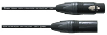 CORDIAL 2,0 m CDMX 1, NEUTRIK XLR female 5-pole black / XLR male 5-pole black