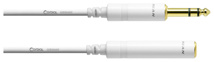 CORDIAL 5,0 m, REAN plug 6,3 mm stereo white gold / jack 6,3 mm stereo white gold