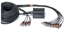 CORDIAL Stagebox system (subsnake) 8 x input, 4 x output, 30,0 m /  pigtail REAN XLR male