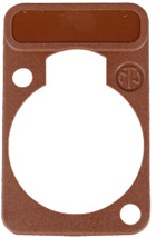 NEUTRIK DSS-BROWN colored lettering plate for D-size chassis connector - Brown
