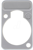 NEUTRIK DSS-GREY colored lettering plate for D-size chassis connector - Grey
