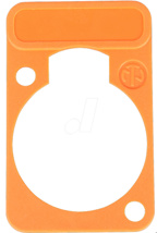 NEUTRIK DSS-ORANGE colored lettering plate for D-size chassis connector - Orange