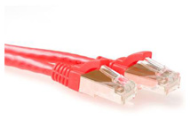ACT Red 5 meter SFTP CAT6A patch cable snagless with RJ45 connectors