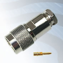 GIGATRONIX TNC Clamp Plug, Nickel Plated, Compression Fixing, RG58, LBC195, URM43