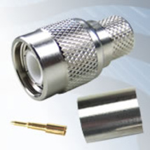 GIGATRONIX TNC Crimp Plug, Nickel Plated, LBC400, Belden 9913, RA519