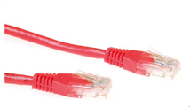 ACT Red 0.5 meter U/UTP CAT6 patch cable with RJ45 connectors