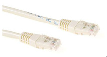 ACT Ivory 0.5 meter LSZH U/UTP CAT6A patch cable with RJ45 connectors