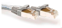 ACT Grey 10 meter SFTP CAT6A patch cable snagless with RJ45 connectors