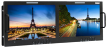 WOHLER Dual 10.0" Widescreen LCD Video Monitor, Dual Input 3G/HD/SD-SDI, Composite. Audio/Video Metering. 4RU.