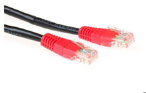 ACT Black 2 meter U/UTP CAT5E patch cable cross with RJ45 connectors
