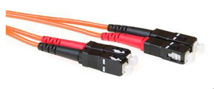 ACT 20 meter LSZH Multimode 50/125 OM2 fiber patch cable duplex with SC connectors