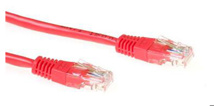 ACT Red 0.5 meter U/UTP CAT5E patch cable with RJ45 connectors