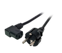 EFB Power Cable 180°-C13 90°, blac k, 3 m, 3 x 1.00 mm²