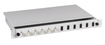 EFB Splicebox sliding version LC, 12 stripped pigtails/ 6 adapter, OM4