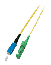 EFB Simplex Fiber Optic Patch Cable E2000®/APC-SC OS2 10m 3,0mm Yellow 9/125