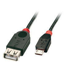 LINDY USB 2.0 Type Micro-B to A OTG Cable