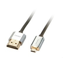 LINDY CROMO Slim High Speed HDMI to Micro HDMI Cable with Ethernet, 0.5m