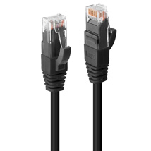 LINDY 0.3m Cat.6 U/UTP LSZH Network Cable, Black