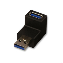 LINDY USB 3.2 Type A to A 90° Adapter, up