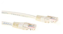 ACT Ivory 0.5 meter U/UTP CAT5E patch cable with RJ45 connectors