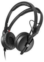 SENNHEISER HD 25 PLUS dynamic headphones, 70 Ω,  compact, expandable bracket, coiled cord, unidirectional, 3m (1m) length, 3.5mm plug, straight