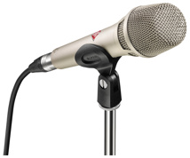 NEUMANN KMS 105 Vocal microphone, condenser, supercardioid, 48 V phantom, XLR-3M, nickel, includes SG 105