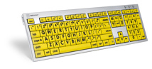 LOGIC KEYBOARD XLPrint ALBA Black on Yellow Mac US