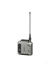 SONY DWX Series Micro bodypack transmitter, 470.025 MHz to 614.000 MHz, NP-BX1 Li-ion battery (approx. 7 hours), Lemo connector