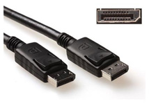 AK3977 ACT 50 cm DisplayPort cable male - male, power pin 20 connected.