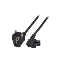 ACT Powercord mains connector CEE 7/7 male (angled) - C5 (angled) black 5 m