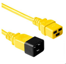 ACT Powercord C19 - C20 yellow 0.6 m