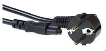 AK5188 ACT Powercord mains connector CEE 7/7 male (angled) - C5 black 7 m