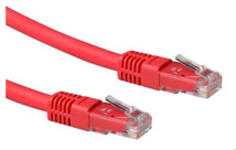 ACT Red 1 meter LSZH U/UTP CAT6A patch cable with RJ45 connectors