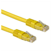 ACT Yellow 0.5 meter LSZH U/UTP CAT6A patch cable with RJ45 connectors