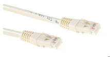 ACT Ivory 0.5 meter U/UTP CAT6A patch cable with RJ45 connectors