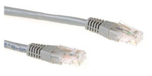 ACT Grey 0.5 meter U/UTP CAT6A patch cable with RJ45 connectors