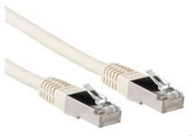 ACT Ivory 0.5 meter LSZH SFTP CAT6A patch cable with RJ45 connectors