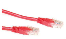 ACT Red 0.5 meter U/UTP CAT6A patch cable with RJ45 connectors
