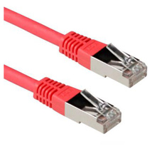 ACT Red 0.5 meter LSZH SFTP CAT6A patch cable with RJ45 connectors